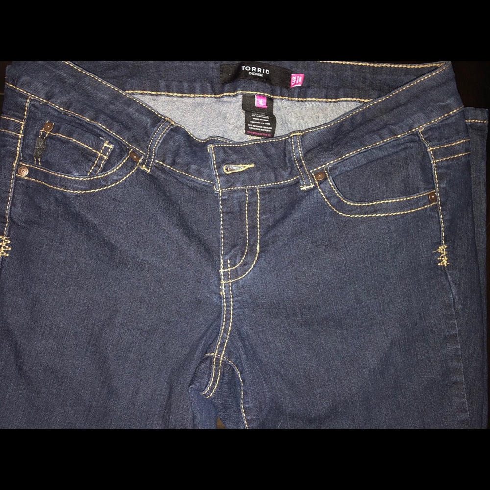 Torrid Size 14R Skinny Jeans Blue Stretchy